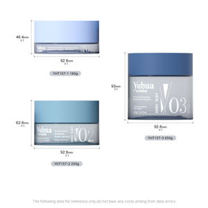 Nouveau design – Pot cosmétique bleu givré 180/250/450g avec couvercle à vis pour crème visage, soin des cheveux, lotion, masque et <span class=keywords><strong>baume</strong></span> nettoyant - Product Image 5