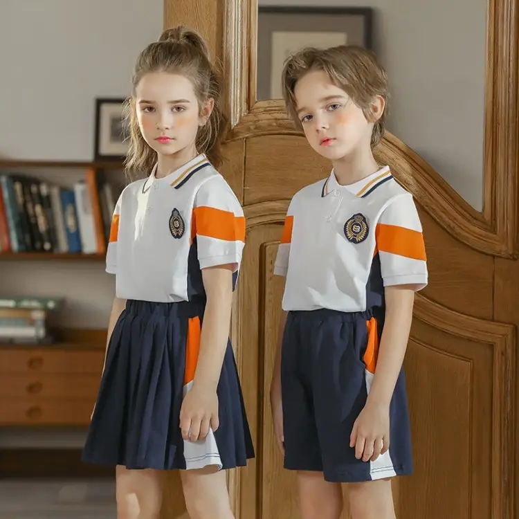 Vêtements d'école personnalisés pour enfants, Polo, chemise, jupe, uniformes scolaires pour enfants, services de conception de vêtements, nouvelle collection