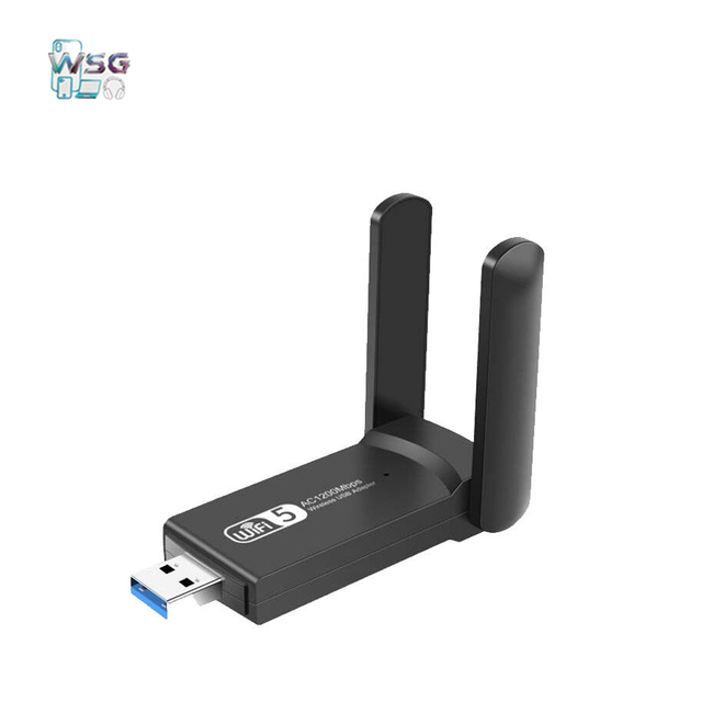 SZ-Wisbuild Brand New USB3.0 High-Speed DC Output WiFi Adapter 2.4G+5G 1200Mbps LAN Support Driver-Free for Laptop