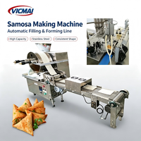 Ligne de pliage automatique de samosas pour la fabrication de samosas Patti, équipement de production de snacks pour usine alimentaire