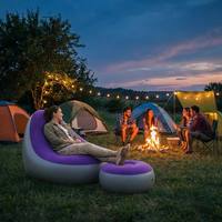 Canapé gonflable avec ottoman, ensemble de chaises de camping et de plage pliables et portables