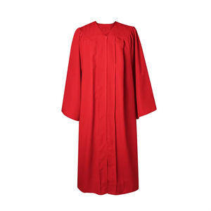 Toga de Graduación Roja Mate Personalizada de 12 Colores para Universidad - Product Image 1