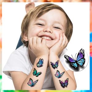 Tatuajes Temporales para Niños con Purpurina, Diseño de Caballo, Sirena, Dinosaurio, Brillan en la Oscuridad, Resistentes al Agua - Product Image 4