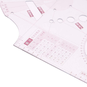 3 أحرف من خياطة اللحف رسومات مسطرة منحنية بلاستيكية صغيرة خياطة مسطرة مصنوعة خصيصًا ملابس تصنعها بنفسك - Product Image 5