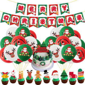 Bannière pliable en papier style rétro Père Noël avec impression numérique pour fêtes de Noël et anniversaires – Fournitures de fête joyeuses - Product Image 6