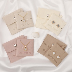 PUPPYSEW Pink Microfiber Jewelry Bag With Insert High Quality Velvet Jewelry Pouch Bag Jewelry Packaging Pouch - Product Image 4