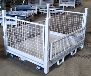 Étagères et bacs de stockage industriels en acier robuste pour entrepôt, chariots à main et chariots à roulettes, rayonnages et étagères empilables compatibles avec les chariots - Product Image 2