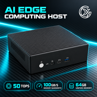 Komputer Industri AI Edge Computing Host GPU NPU Dual Engine 50 TOPS Daya NPU untuk Visi Mesin
