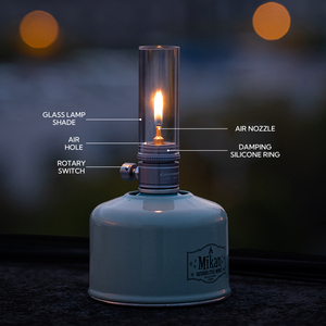 Campingmoon forme droite vintage <span class=keywords><strong>camping</strong></span> lumière <span class=keywords><strong>gaz</strong></span> lanterne abat-jour transparent <span class=keywords><strong>verre</strong></span> <span class=keywords><strong>gaz</strong></span> extérieur <span class=keywords><strong>lampe</strong></span> abat-jour - Product Image 2