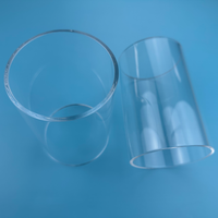 Tube en verre de quartz poli au feu transparent de grand diamètre personnalisé tuyau de quartz clair pour les services de pliage, de coupe et de soudage