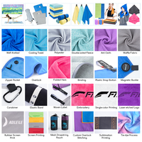 Serviette de sport pour adulte en microfibre à séchage rapide avec logo personnalisé, forme carrée, technique de tissage pour le golf, le club, avec crochet