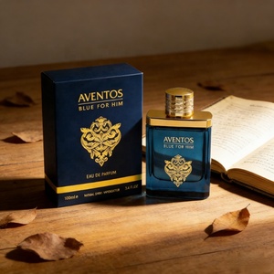 Authentique <span class=keywords><strong>parfum</strong></span> arabe Aventos <span class=keywords><strong>Blue</strong></span> pour homme, <span class=keywords><strong>eau</strong></span> <span class=keywords><strong>de</strong></span> <span class=keywords><strong>parfum</strong></span> 100 ml, flacon luxueux bleu et or à motifs floraux, <span class=keywords><strong>parfum</strong></span> masculin - Product Image 2