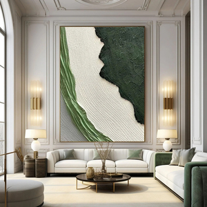 Green sea ocean waves Hand painted <b>Framed</b> Wall Arts Large <b>Canvas</b> Oil Painting Indoor home decor gift for housewarming - Product Image 4
