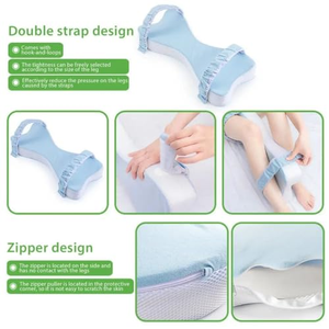 Orthopedic Memory Foam Knee Pillow for Side <b>Sleepers</b> - Leg Support Pillow with Strap for Sciatica Hip and Back Pain Relief - Product Image 4