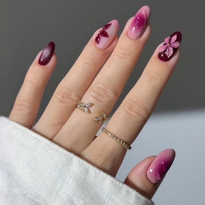 Vente en gros de <span class=keywords><strong>faux</strong></span> <span class=keywords><strong>ongles</strong></span> 3D à presser, de haute qualité, style French Manucure, en acrylique - Product Image 4