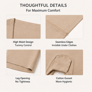 <span class=keywords><strong>Culotte</strong></span> gainante taille haute pour femme, effet ventre plat et remonte-fesses, sans couture en nylon - Product Image 5