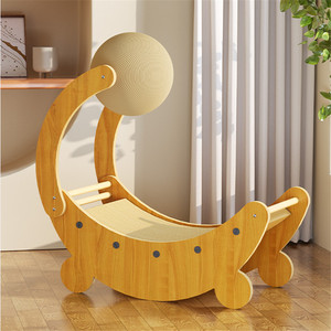 <strong>Cat</strong> Scratch Board With Sisal Ball Kitten Indoor <strong>Climbing</strong> <strong>Frame</strong> Scratching Pad <strong>Cat</strong> Bed 2 in 1 Durable Scratcher Toy - Product Image 2