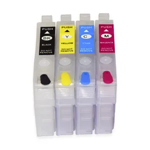 <span class=keywords><strong>Cartouche</strong></span> d'encre rechargeable <span class=keywords><strong>T0711</strong></span>-T0714 pour imprimantes <span class=keywords><strong>Epson</strong></span> S20 S21 SX100 SX110 SX200 SX209 SX210 SX400 SX510W DX8400 DX8450 DX9400F - Product Image 2
