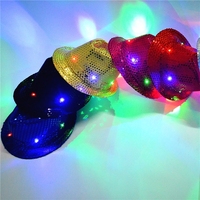 Chengfei Custom Hip-hop Club Party Festival cappelli con luci a Led rosa luce cappello da Cowboy