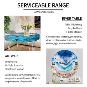 DM779 16.1*16.1*2.4นิ้ว750กรัมขนาดใหญ่แม่พิมพ์ซิลิโคนสำหรับโต๊ะกาแฟอีพ็อกซี่แม่น้ำเรซิน - Product Image 3