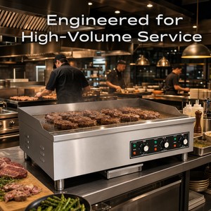Commercial Electric Flat Top Griddle 900mm Countertop Smooth Plate Grill 380V Restaurant Griddle for Burger Steak Bacon - Product Image 5