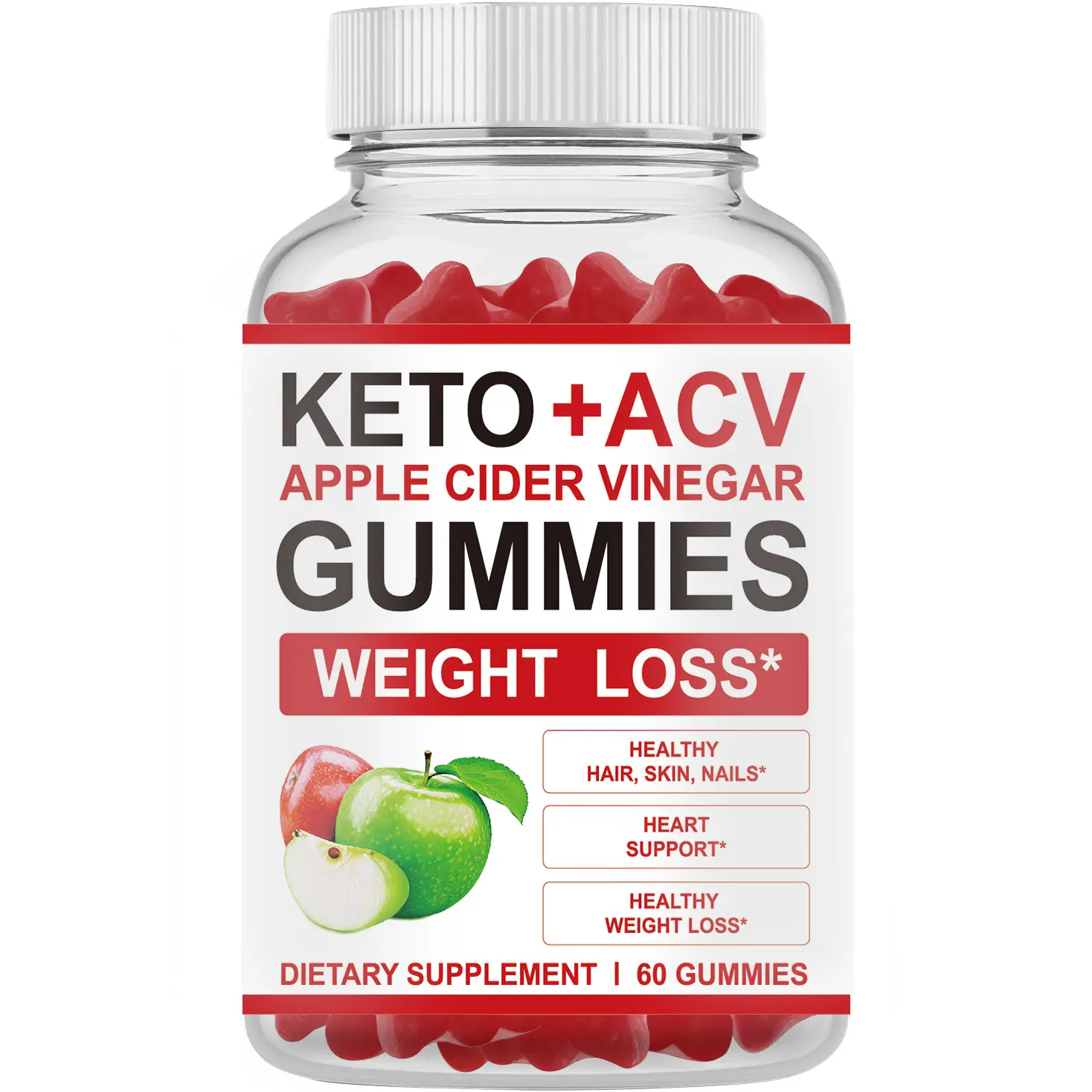 OEM Manufacturer Vegan KETO Supplement Weight Loss Slimming Pills Small Waistline Gummies ACV keto Gummies