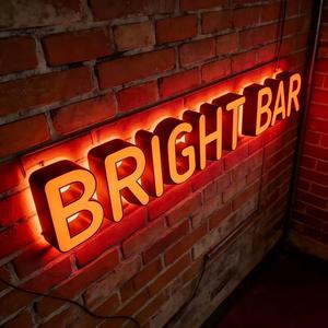 Letrero de Acrílico 3D Personalizado con Retroiluminación para Fachada de Tienda, Fácil de Instalar - Product Image 1