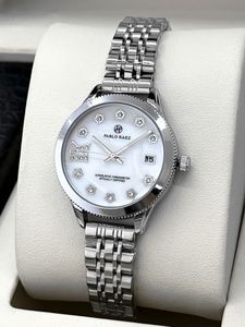 Reloj de Moda Dorado para Mujer, Reloj de Pulsera Impermeable para Estudiantes con Calendario y Diamantes de Imitación - Product Image 6