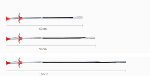 Fregadero de drenaje flexible, herramienta de desatascador de 4 clwas extensible, gancho de serpiente - Product Image 2