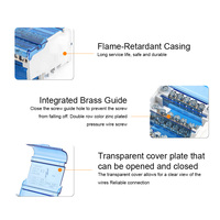 Boîtier de distribution universel DIY GO pour rail DIN UK125A, boîte de jonction électrique UKK 2 entrées et plus de sorties, connecteur de câblage universel