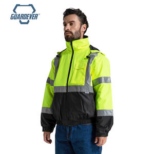 سترة عمل عاكسة عالية الوضوح للرجال، مقاومة للماء، مناسبة لمواقع البناء، مبيعات ساخنة - Product Image 3