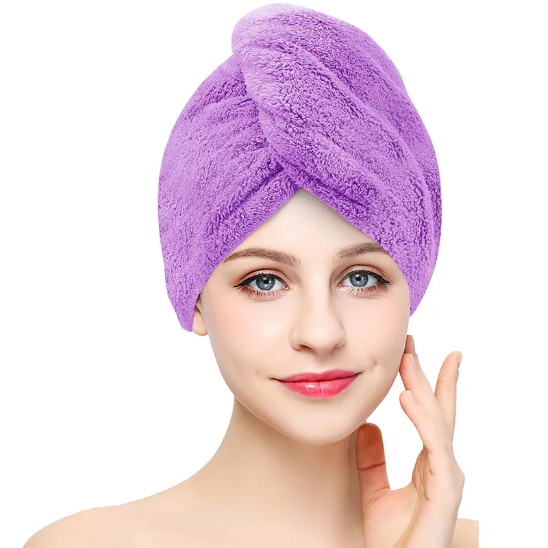 Siêu hấp thụ sợi nhỏ Tóc Turban, khám phá rắc rối-miễn phí tạo kiểu tóc nhanh chóng làm khô, thuận tiện nút sợi nhỏ tóc khăn