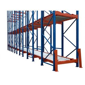 Support d'écoulement de palette Équipement de stockage de cargaison Transport de palettes Supports de stockage par gravité Rayonnage d'écoulement Entrepôt Industri Rack - Product Image 1