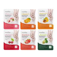 Organische Nicotinamide Fruit Handmasker Kersen Perzik Aardbei Sinaasappel Essentie Normaal Hydraterend Verhelderende Gladmakende Huid Handschoenen