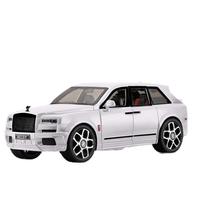 PANDAS 1:20 Diecast Alloy Car Model Wholesale Pull-Back Light & Sound Rolls Royce Cullinan Vehículo de metal con material plástico
