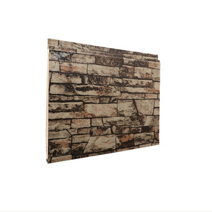 Motifs personnalisables Mur extérieur résidentiel anti-âge Panneau en PU gaufré pour Plateau Forest Farm Settlement Exteriors - Product Image 5