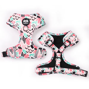 おしゃれな犬用ハーネスとリードのセット、ペット用首輪とリード付き、OEMカスタム、個性的なペット用ノープルハーネスセット - Product Image 2