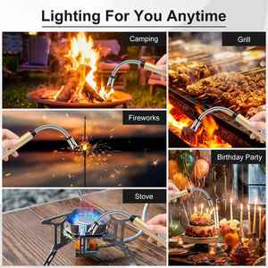 Encendedor USB Recargable Creativo a Prueba de Viento con Llama Larga para Cocina, Velas y Estufas de Gas - Regalos Metálicos - Product Image 4