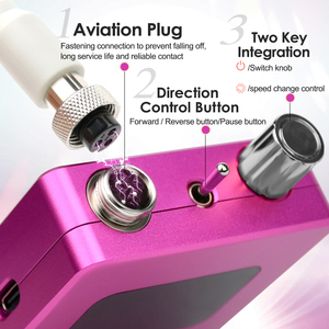 Máquina de Manicura Profesional Portátil con Motor sin Escobillas y Logotipo Personalizado, Bajo Ruido y Batería de Larga Duración - Product Image 3