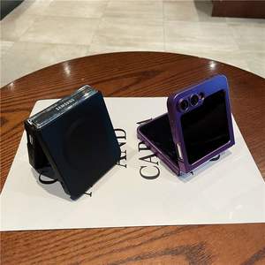 Suitable for Samsung foldable Z Flip6 <b>phone</b> case, silicone with metallic paint, magnetic charging, Flip5 shockproof soft case - Product Image 2