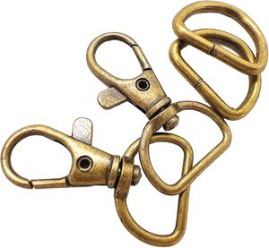 YIXI Sbest Pack Of Pcs Pcs Metal Swivel Trigger <b>Snap</b> <b>Hooks</b> Lobster Claw Clasps Large Keychain <b>Hooks</b> Swivel Clasps And Pcs D Ring - Product Image 1