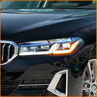 Pour BMW G30 G38 Série 5 2018-2023 Phare LED Matrix Six feux bas Six feux hauts Tricolore Bleu Sourcil DRL Protocole OEM Lumière Respirante