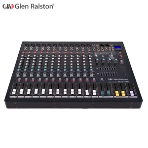 Glen Ralston 12 Mixer, Konsol Audio Langsung Profesional, DJ DSP Mixer Suara Digital