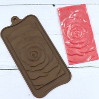 1101 einzelne große Rosen form Waffel Schokoladen form Silikon Schokoladen form DIY Backwerk zeug Dekoration Süßigkeiten Harz Silikon