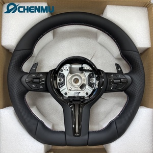 Volant de voiture en cuir perforé à fond plat de haute qualité pour <span class=keywords><strong>BMW</strong></span> M3 M5 F10 F30 F26 F06 F12 F15 F16 F22 F33 F34 F80 X3 X4 - Product Image 1