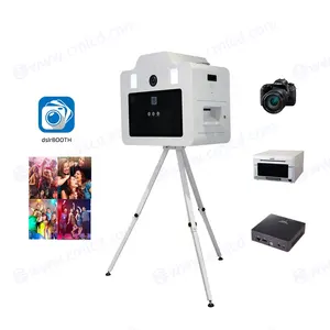 Carcasa de fotomatón DSLR, impresora y cámara de 21,5 pulgadas LCD monitor táctil incluido, caja de vuelo, embalaje de fotomatón de boda