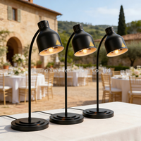 Lampe chauffante électrique noire pour aliments, chauffe-plat individuel pour frites, cafétéria, buffet, réceptions
