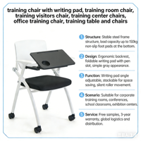 Chaise de bureau en maille de haute qualité avec appui-tête réglable, chaise ergonomique pour salle de classe, formation, bureau d'étude, vente en gros d'usine