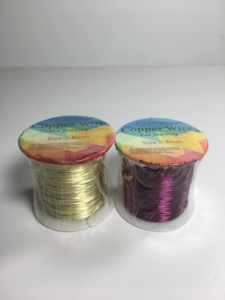 Fil de cuivre plaqué argent 0.4mm 0.8mm 1mm pour bijoux | Rouleaux de fil coloré durables pour les projets de perles et <span class=keywords><strong>d</strong></span>'artisanat de bricolage - Product Image 2