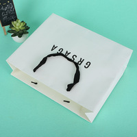 Emballage de shopping de boutique, avec ruban de luxe, 50 pièces, fourre-tout en papier imprimé avec logo